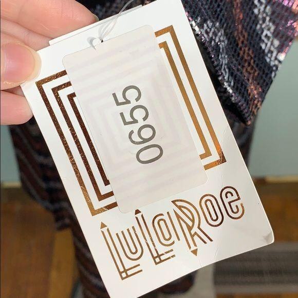 LulaRoe Womens Duster Cardigan Sarah Open Front Long Sparkling Metallic XS - Picture 8 of 10